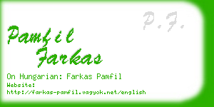 pamfil farkas business card